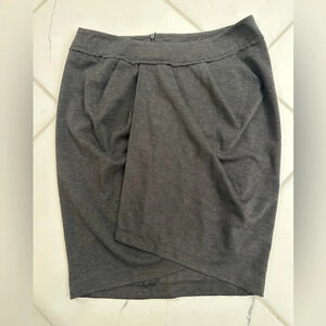 NWT Anthropologie Womens Baraschi Faux Wrap Pencil Skirt Sz 6 Zip Up Stretch